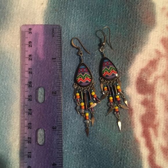 🔴3 for $10 Aztec dangle earrings - Picture 3 of 3